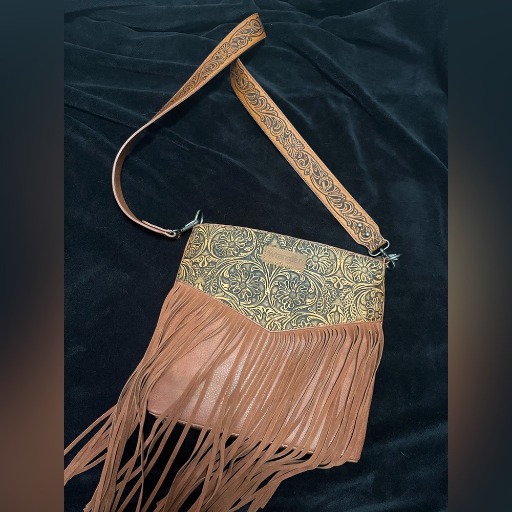 Wrangler Crossbody Bag with Fringe